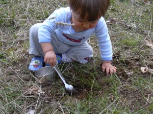 Xander digging